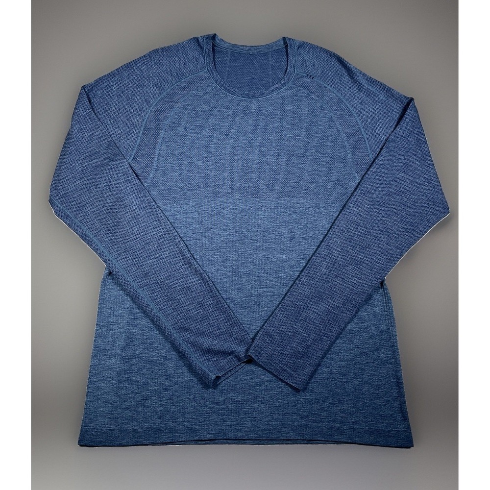 Lululemon Metal Vent Tech Long Sleeve Shirt Mens M Medium Blue Heathered Gym